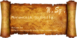 Moravcsik Szibilla névjegykártya